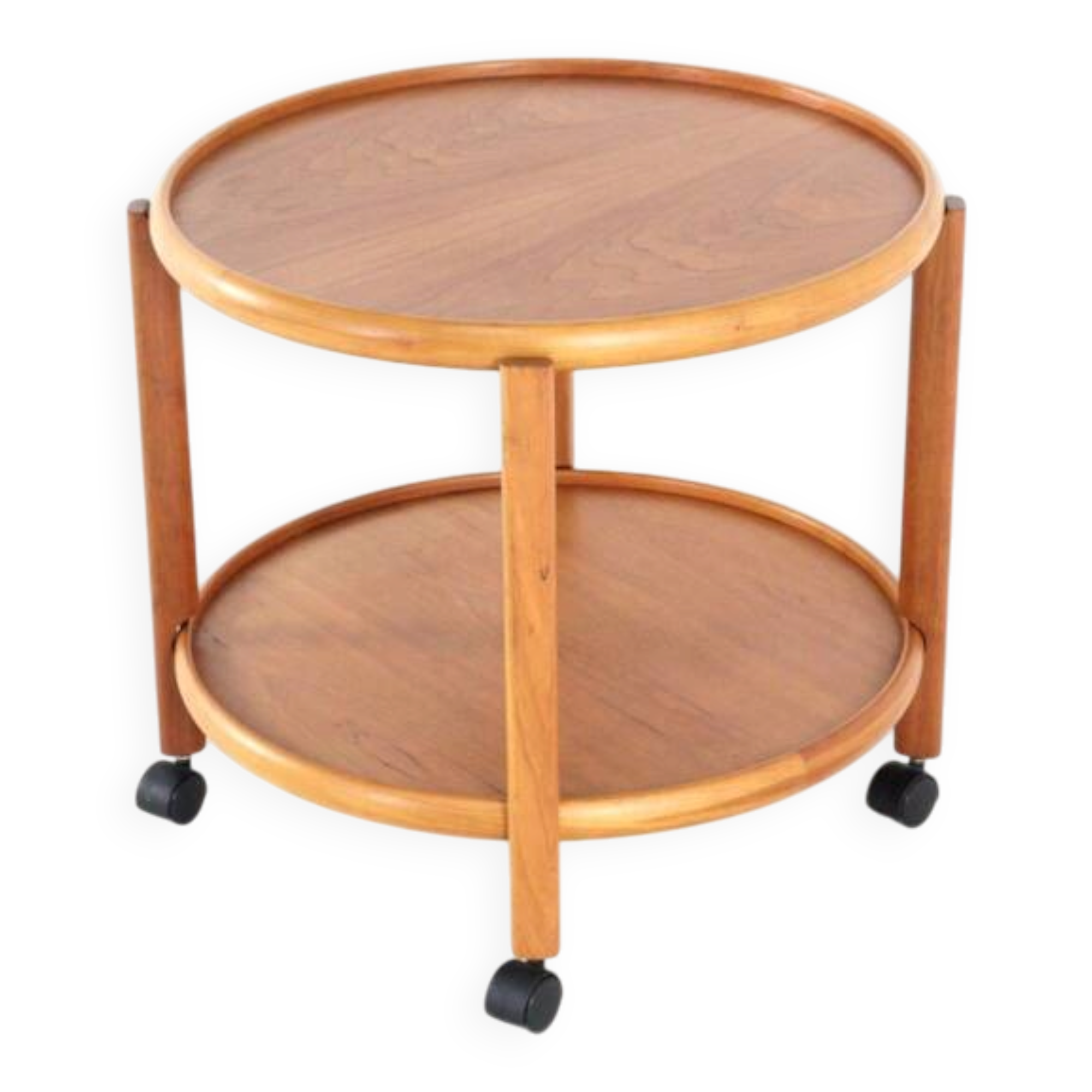 Danish Trolley with Removable Tray - teak