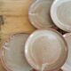 Service of 6 vintage plates in flamed stoneware