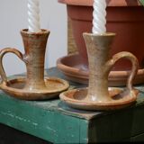 Bougeoirs en grès