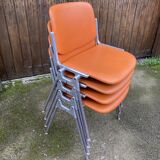 4 chairs dsc 106 by Giancarlo Piretti for Castelli