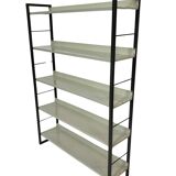 Free stanting Tomado shelving unit in metal and gray - 1960s Dutch Design