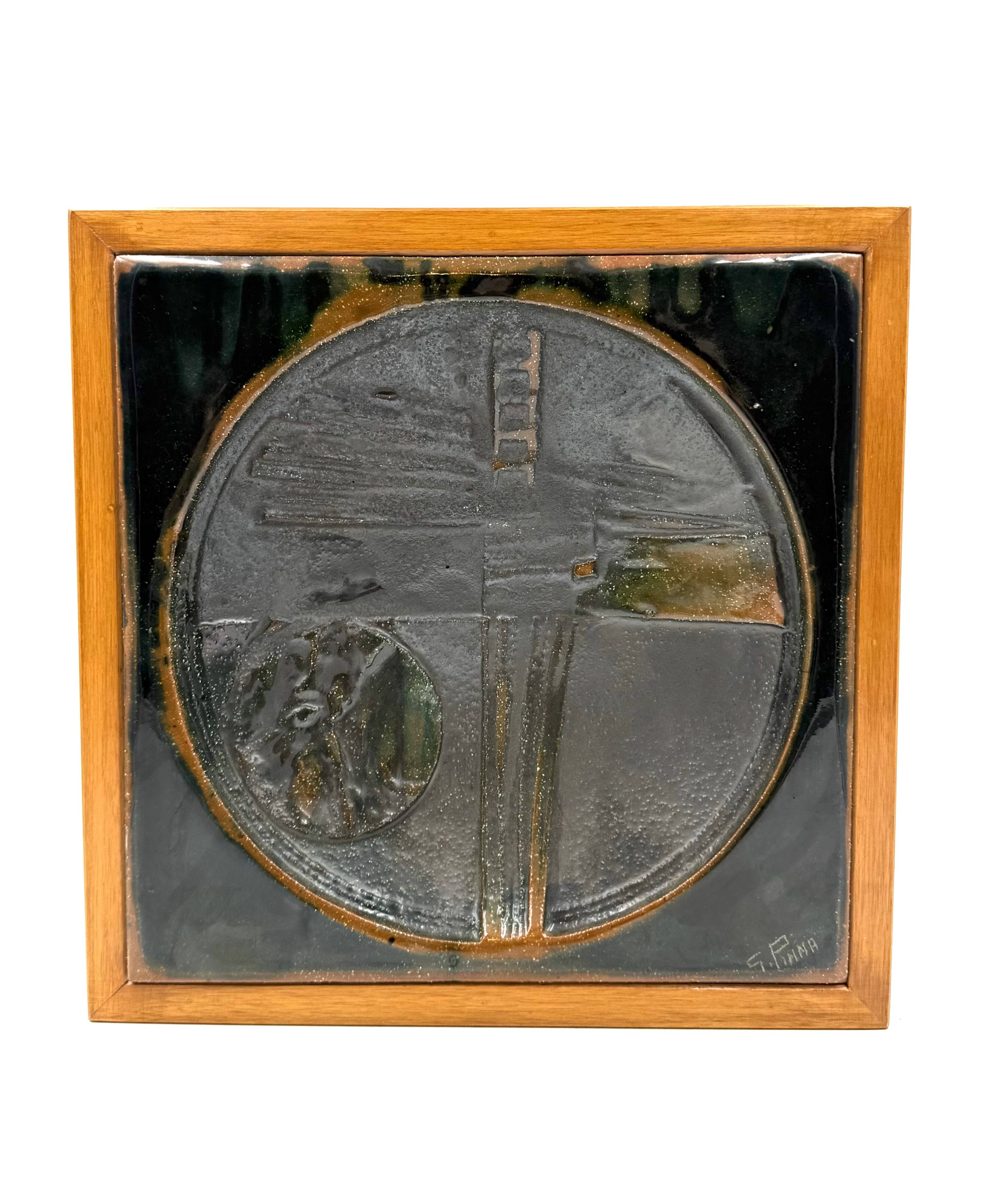 Gianni Pinna, vide poche / sculpture autoportante en céramique, Italie 1970