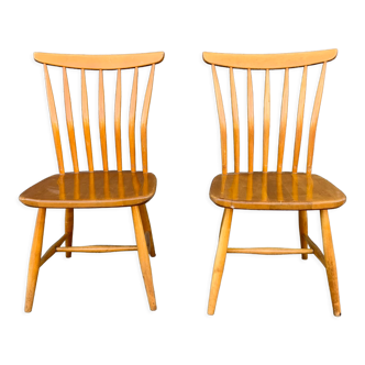 Paire de chaises Åkerblom Sweden de Gunnar Eklöf 1950