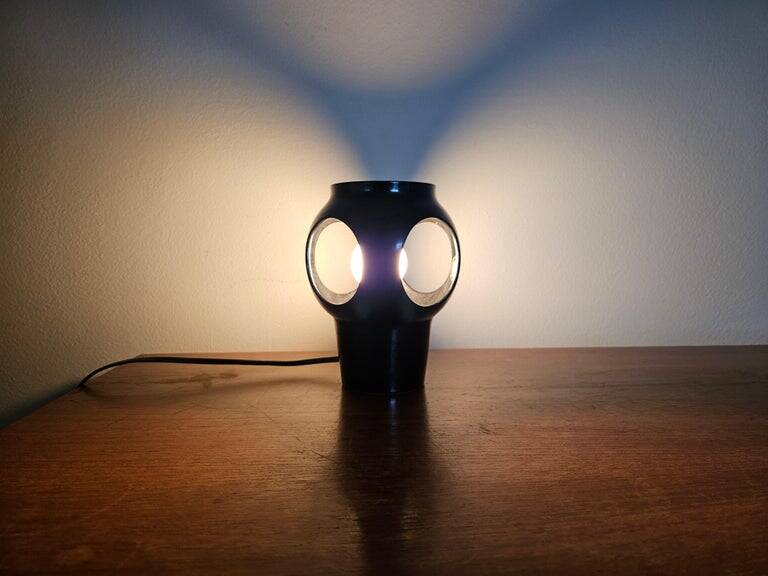 Rare midcentury ceramic table lamp, space age style, 1970s