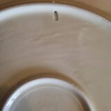 Large vintage earthenware dish with a fruit pattern.