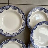 Set of 6 "Capri" plates Digoin Sarreguemines