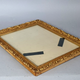 Old frame 33x26 foliage 29x22 cm wood gilded stucco gold leaf +glass SB158