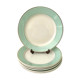 Set 6 flat plates fine earthenware Lunéville Meudon