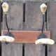 Wall cloakroom, patère 2 coat racks in carved bone, vintage and original
