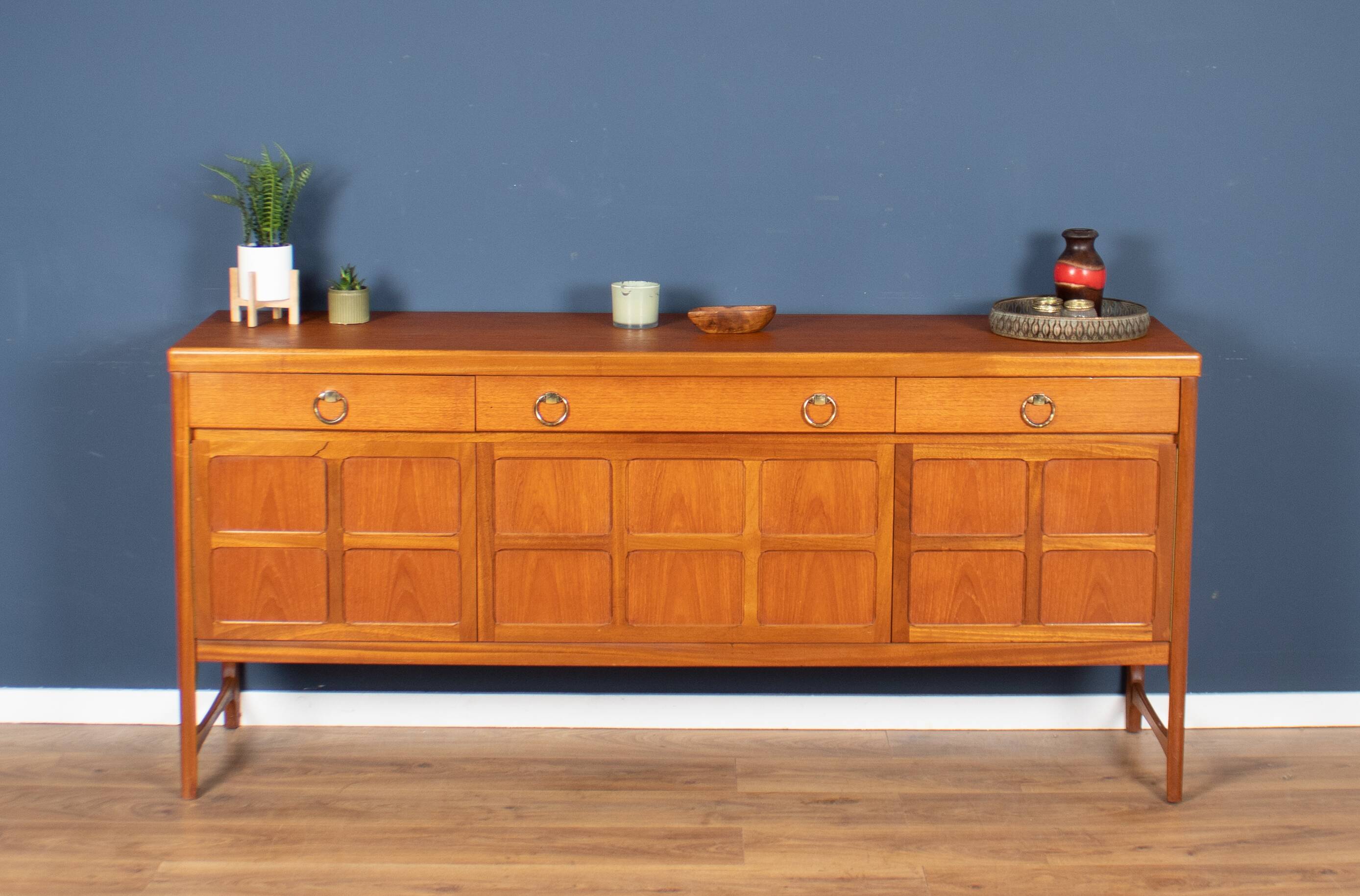Retro Teak 1960s Nathan Squares Mid Century Sideboard