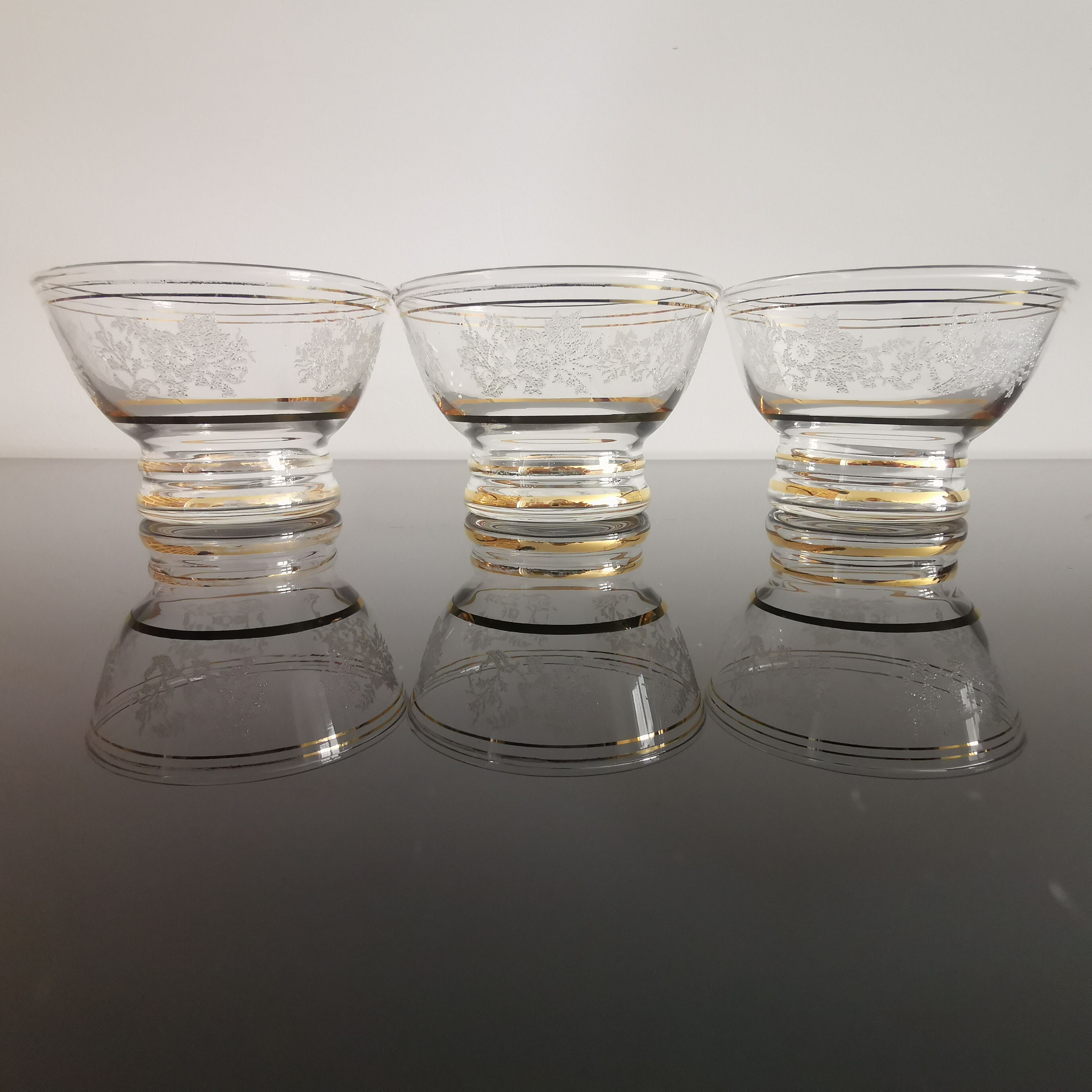 Retro art deco style digestive glasses/cocktails