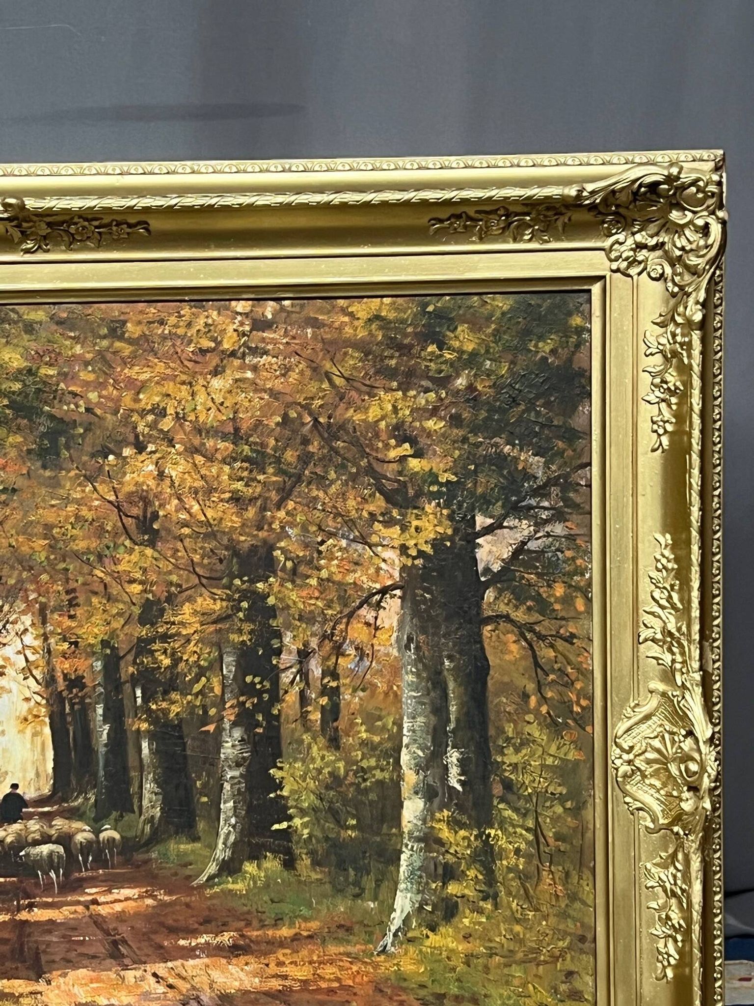 Paysage d'automne. Huile sur toile.