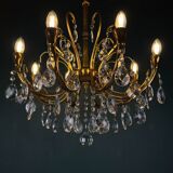 Vintage crystal chandelier, Italy, 1950s