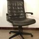 Vintage black leather office chair by Richard Sapper for Knoll 1979