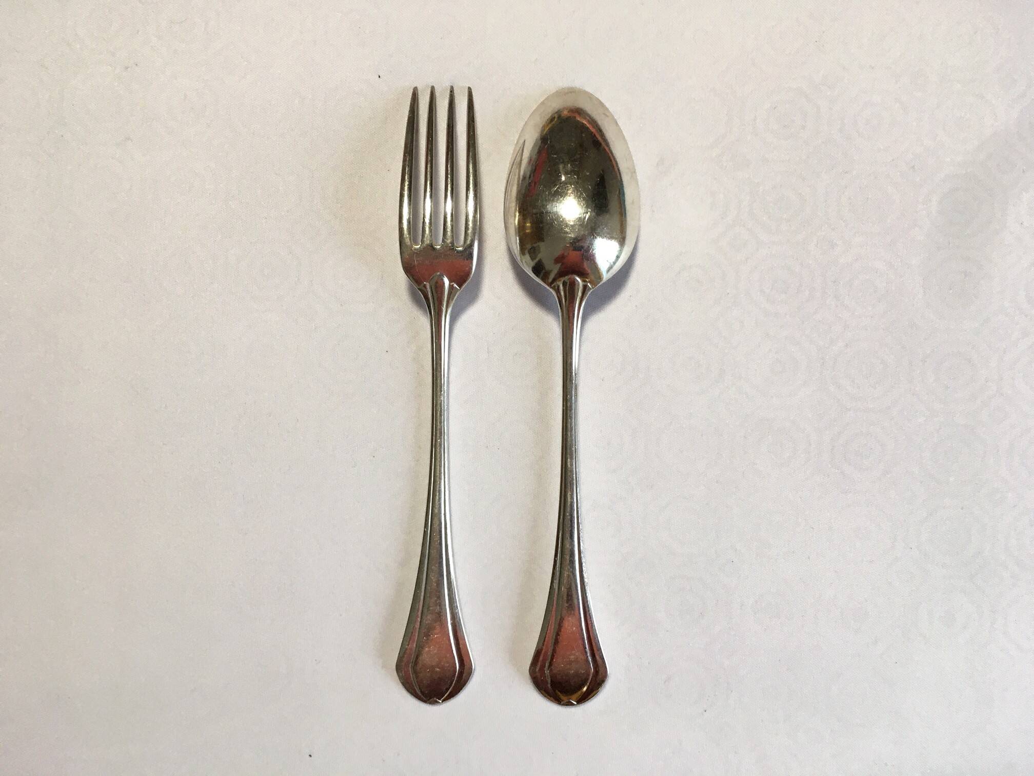 Set of 18 Christofle silver-plated cutlery, Printania model