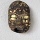 Ancient African mask Luba wood and shell