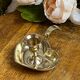 Brass heart candle holder