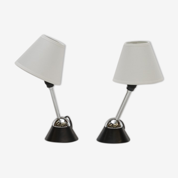 Pair of kneecap bedside lamps circa 1980s