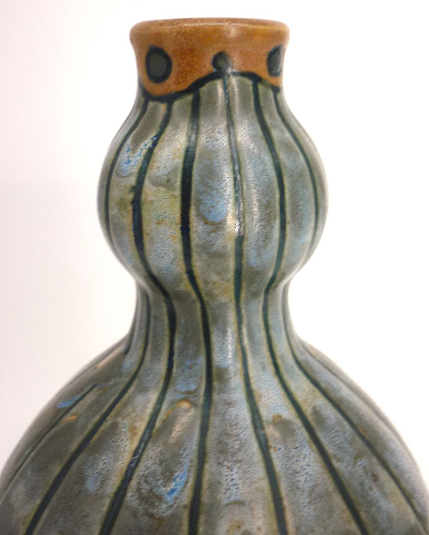 Vase en grés émaillé, art déco vers 1920, signé Kèramis, Charles Catteau