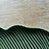 Slip dish in the shape of a palm leaf