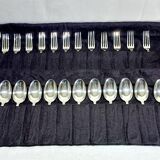 12 Louis XIV style silver cutlery sets