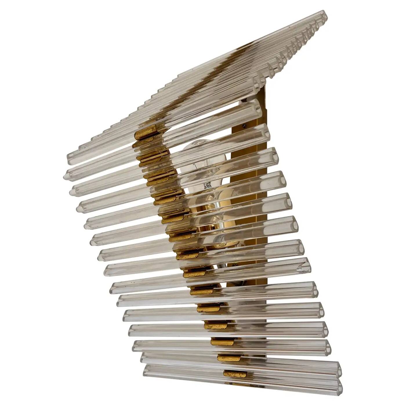 Rare glass wall lamp by Kamenicky Senov, 1960s