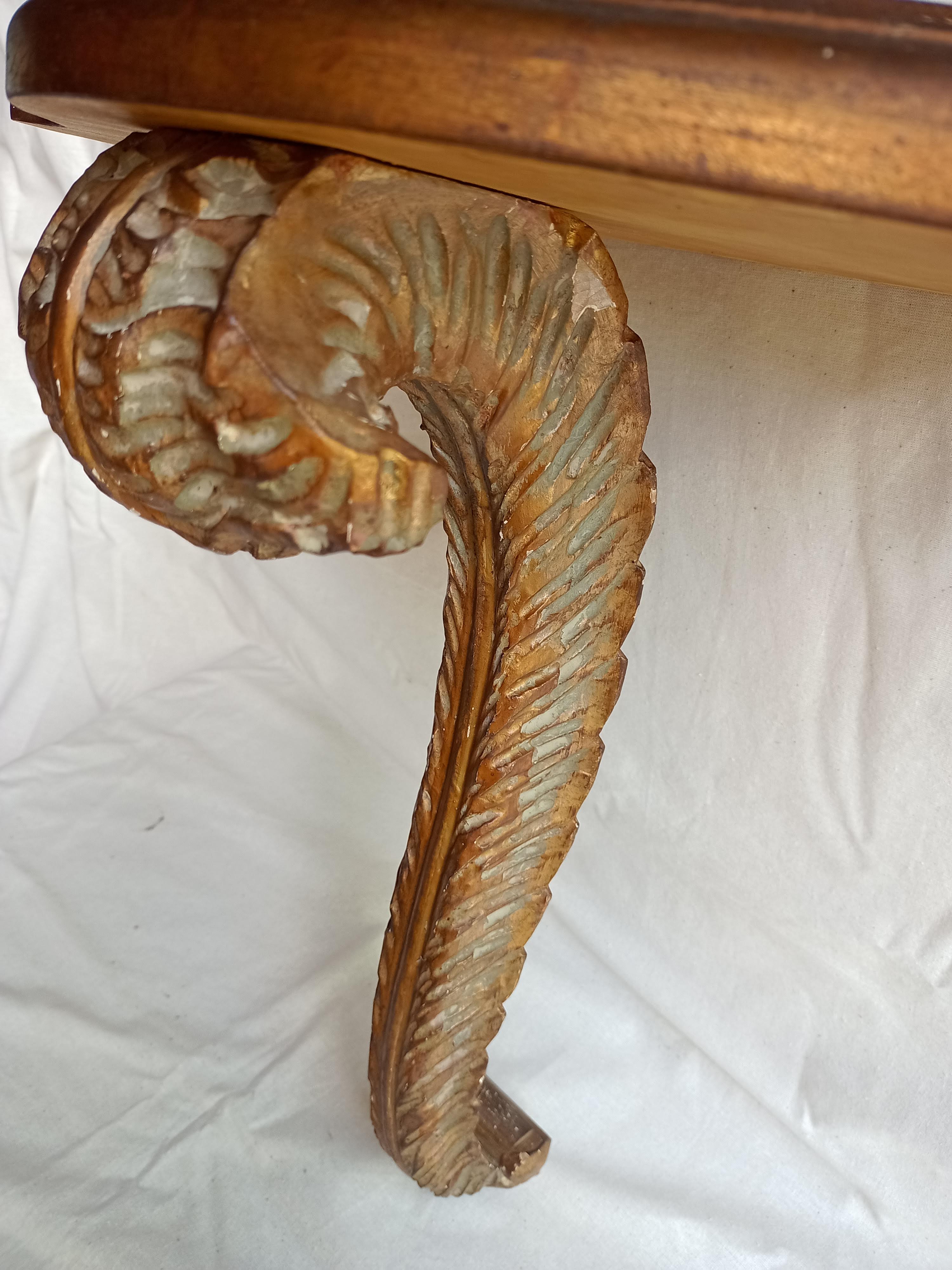 Carved gilded wooden console