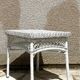 Table basse de jardin rotin vintage