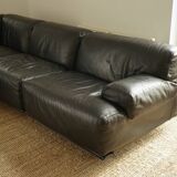 Canapé Modulaire Flandra en Cuir par Vico Magistretti pour Cassina, Italie, années 1970