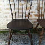 Eight mismatched bistro chairs