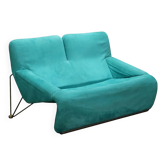 Vintage Feeling canapé by Skipper from the 1980s in foam, alcantara, and brass.