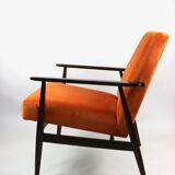 Vintage Fox orange easy chair, 1970s
