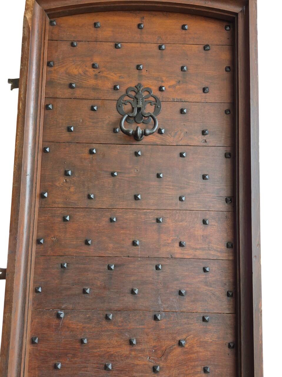 hand-forged studded castle doors + frame from the 1800s/1900s