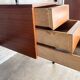 1960s modernist desk in wood and black metal, model CM172 by Paulin for Thonet.