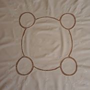White tablecloth embroidered with lace & days