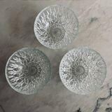Coupelle en verre ciselé x3