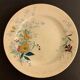 12 old polychrome flat plates Jules Vieillard Bordeaux, 19th century