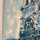 Notre Dame en bleu, huile sur toile signée