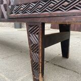 Brutalist African sideboard attributed to Berquin 1960