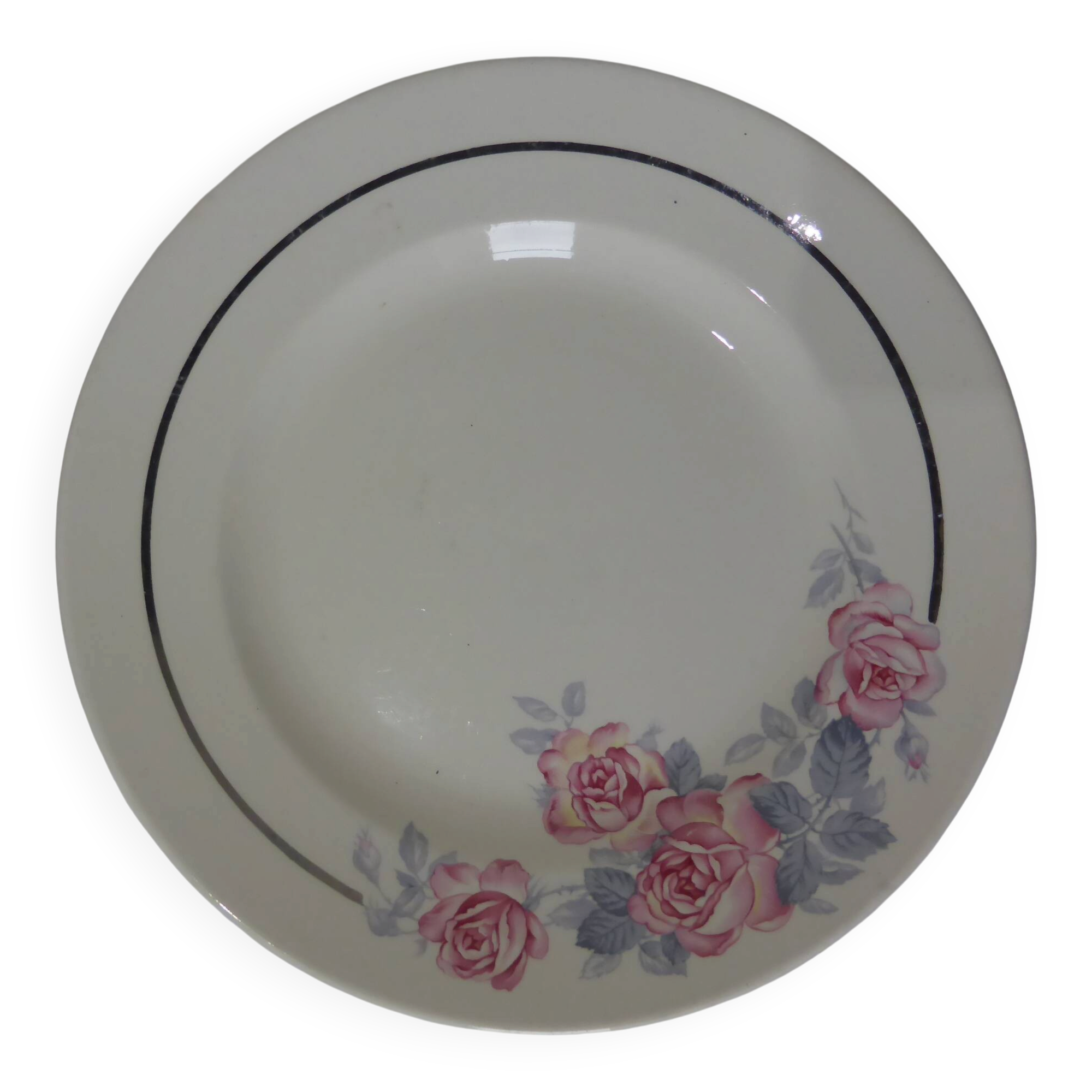 Serviteur plat sur piédouche Digoin Sarreguemines 200320