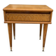 Oak and rattan bedside table