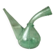 Blown glass carafe with a goat design.