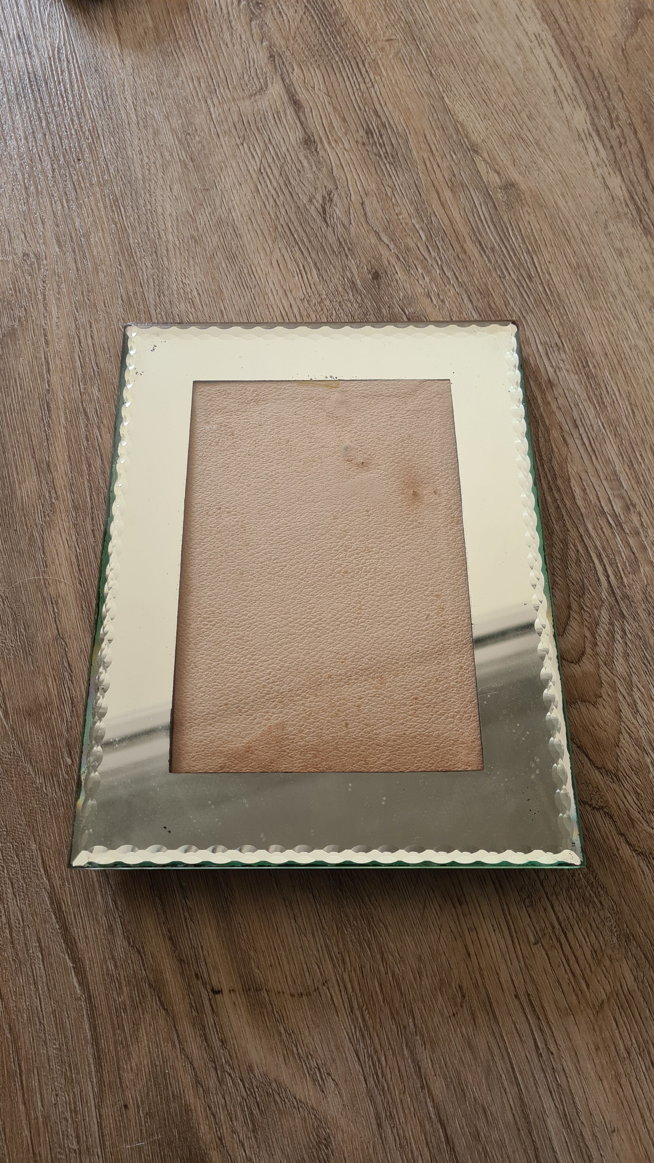 Old Venetian Art Deco glass photo frame