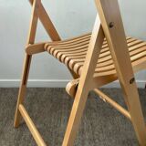 Vintage folding chair in solid beech