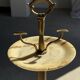 Marble and brass standing ashtray H74 D17