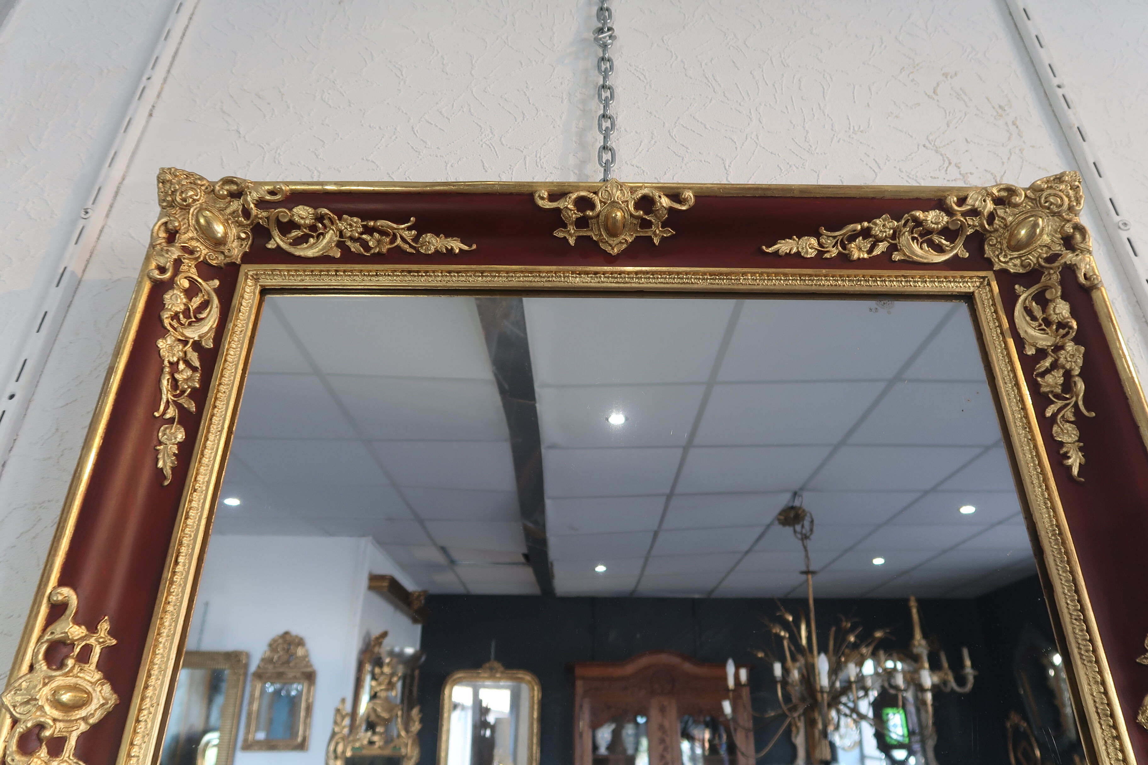 Miroir doré et laqué 81x75cm