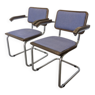 Set of 2 Vintage Office Purple Cesca Style Armchair / Stol Kamnik Yugo