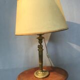 Golden brass table lamp