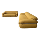 Canapé bouclé jaune Sesann par Gianfranco Frattini pour Cassina, set de 2