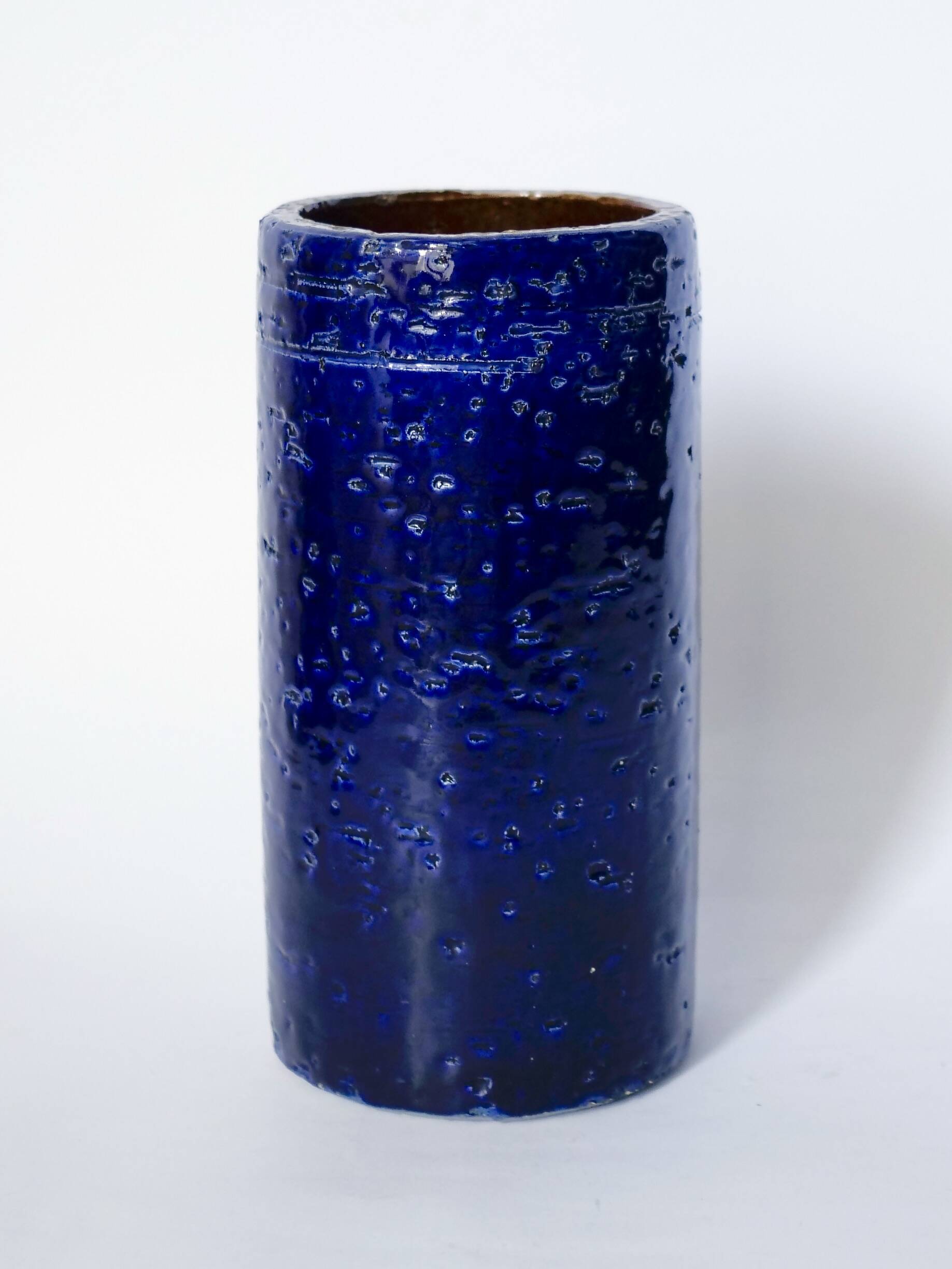 vase rouleau bleu Italie 1960